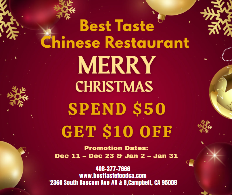 Best Taste Chinese Restaurant – Holiday Special!