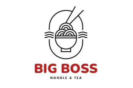 Big Boss (Edmond) Noodle + Chicken + Tea restaurant logo, featuring a ramen bowl