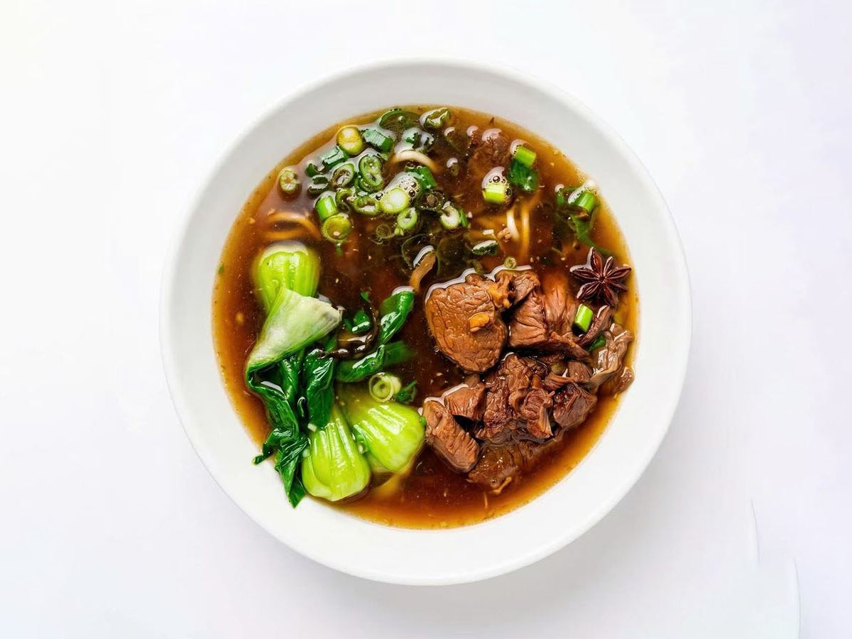 braised beef noodle soup at Big Boss (Edmond) Noodle + Chicken + Tea, an Asian Restaurant in Edmond