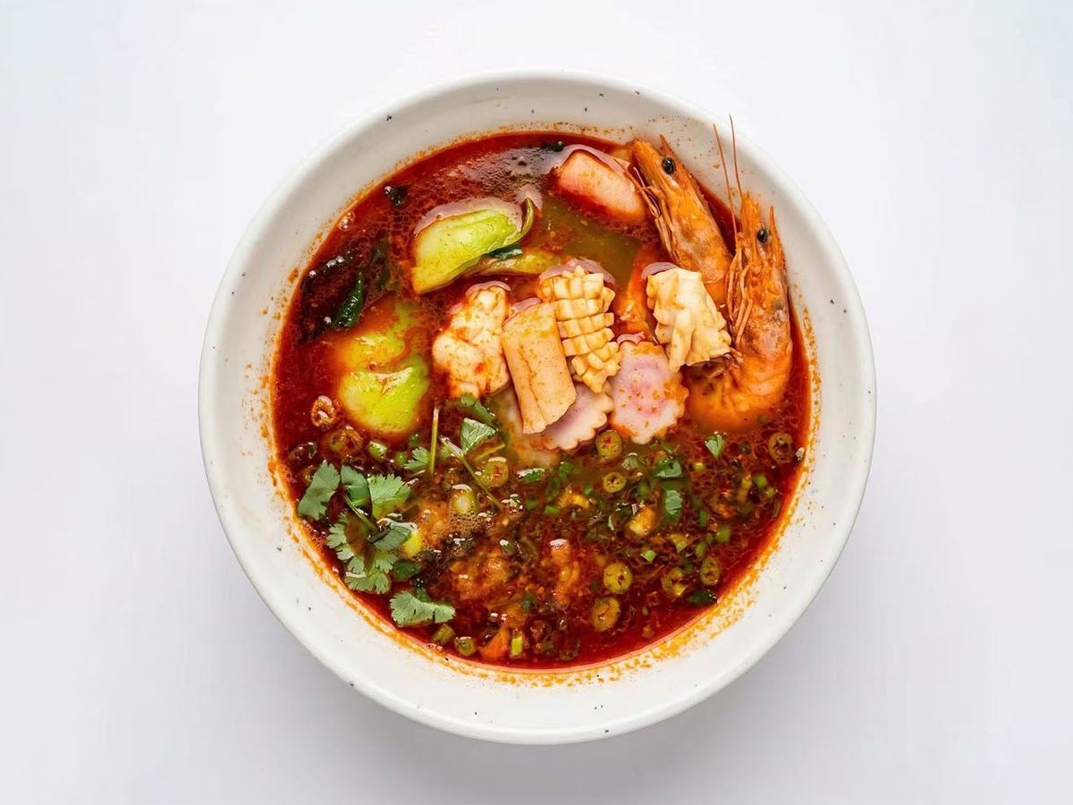 seafood noodle soup at Big Boss (Edmond) Noodle + Chicken + Tea, an Asian Restaurant in Edmond