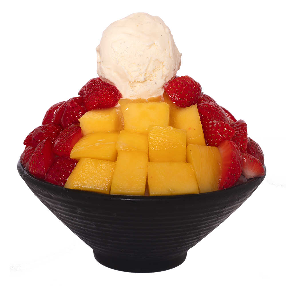 Mango Strawberry Bingsu at Bingsu Bingsu，a Dessert Shop in Arcadia