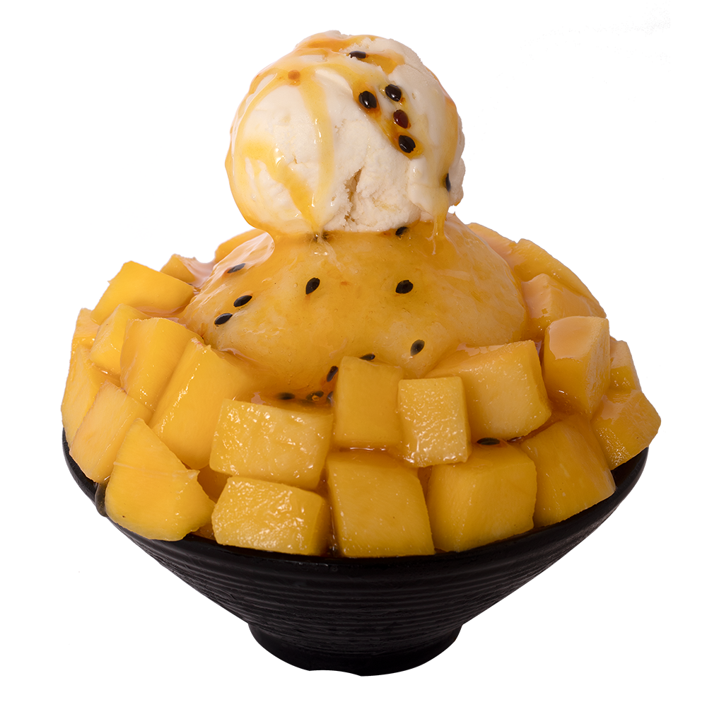 Mango Passionfruit Bingsu at Bingsu Bingsu，a Dessert Shop in Arcadia