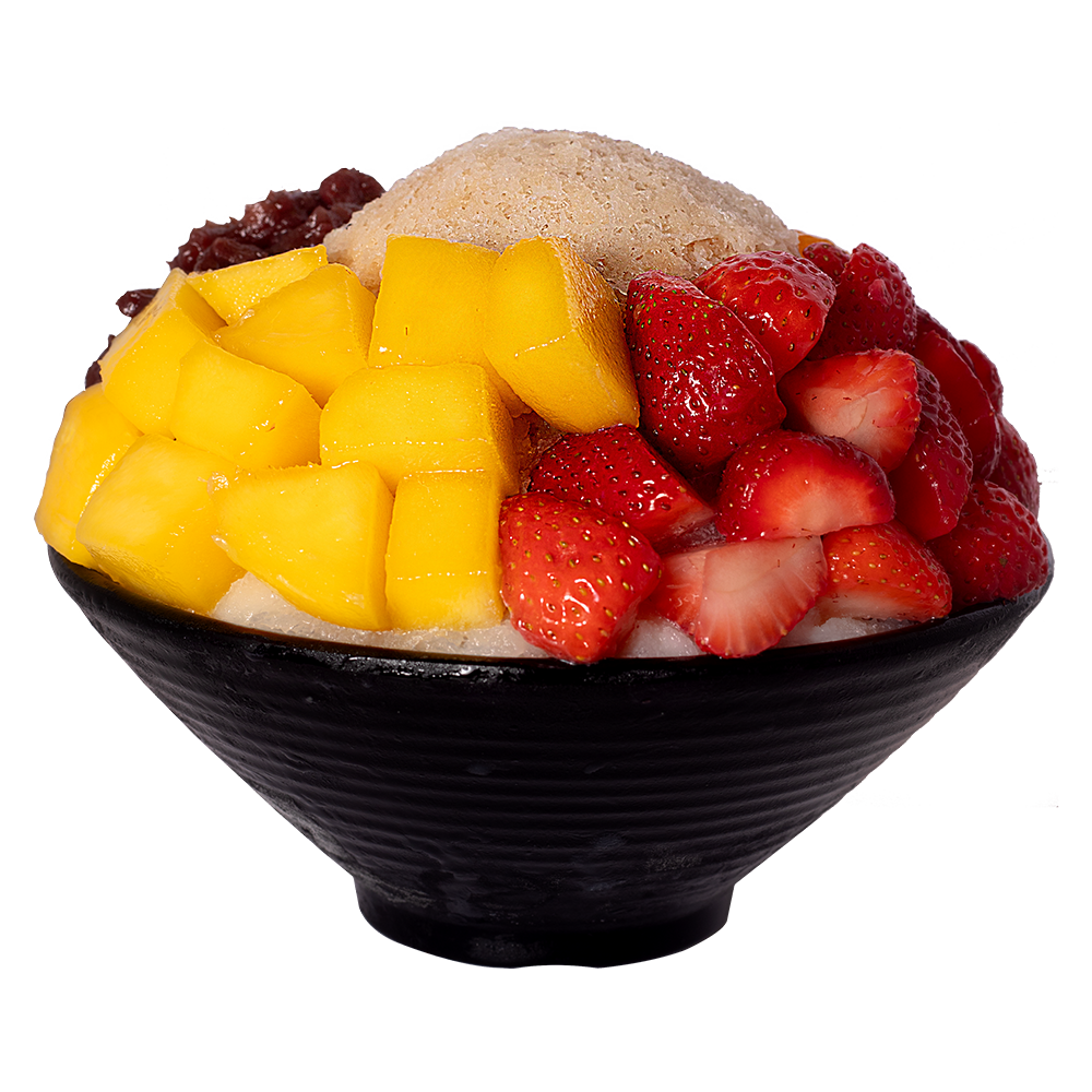 Mango Strawberry Red bean Bingsu at Bingsu Bingsu，a Dessert Shop in Arcadia