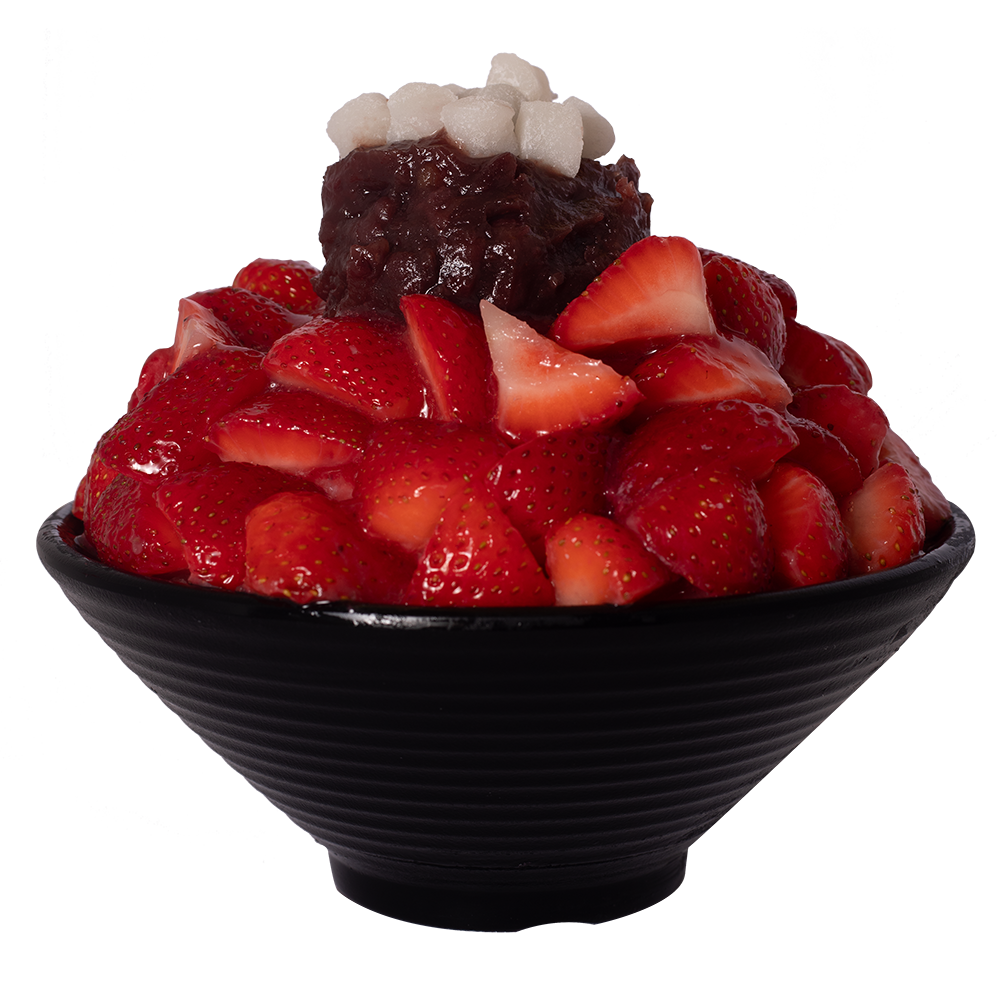 Strawberry Red Bean Bingsu at Bingsu Bingsu，a Dessert Shop in Arcadia