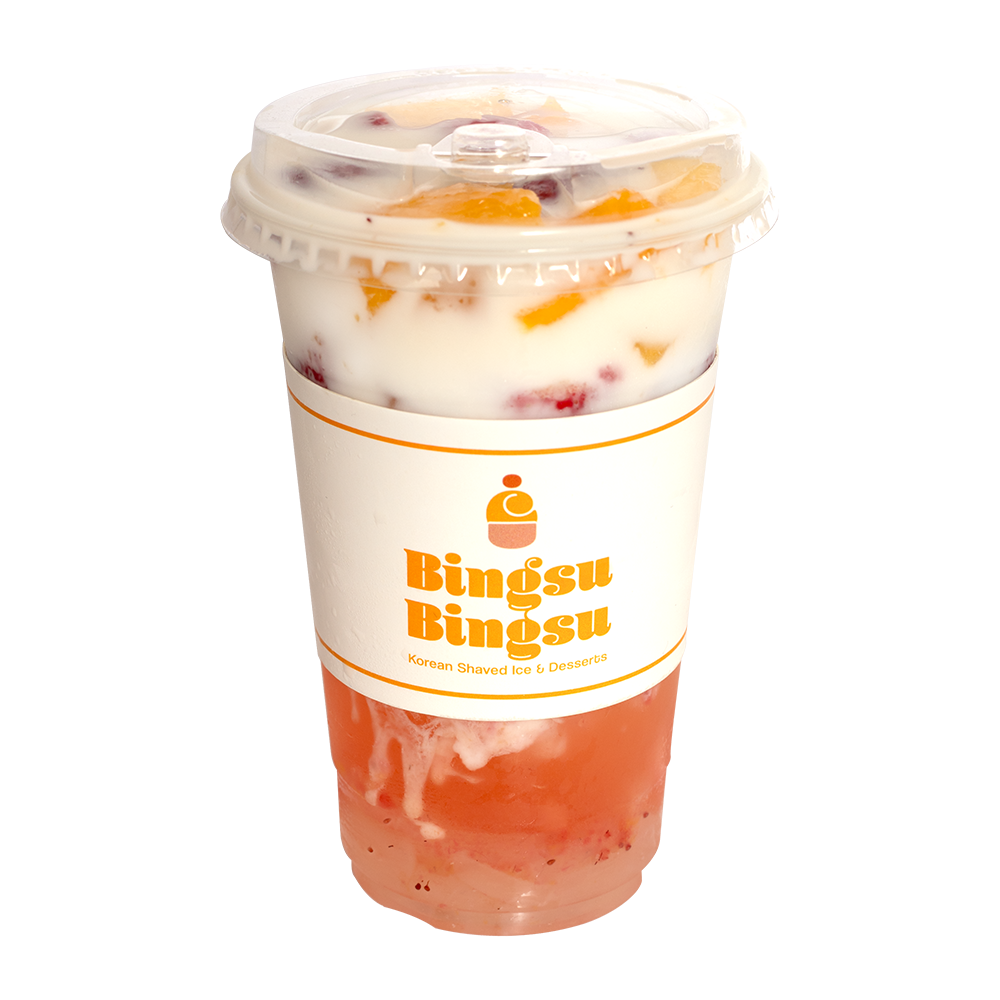 Strawberry Mango Milk at Bingsu Bingsu，a Dessert Shop in Arcadia