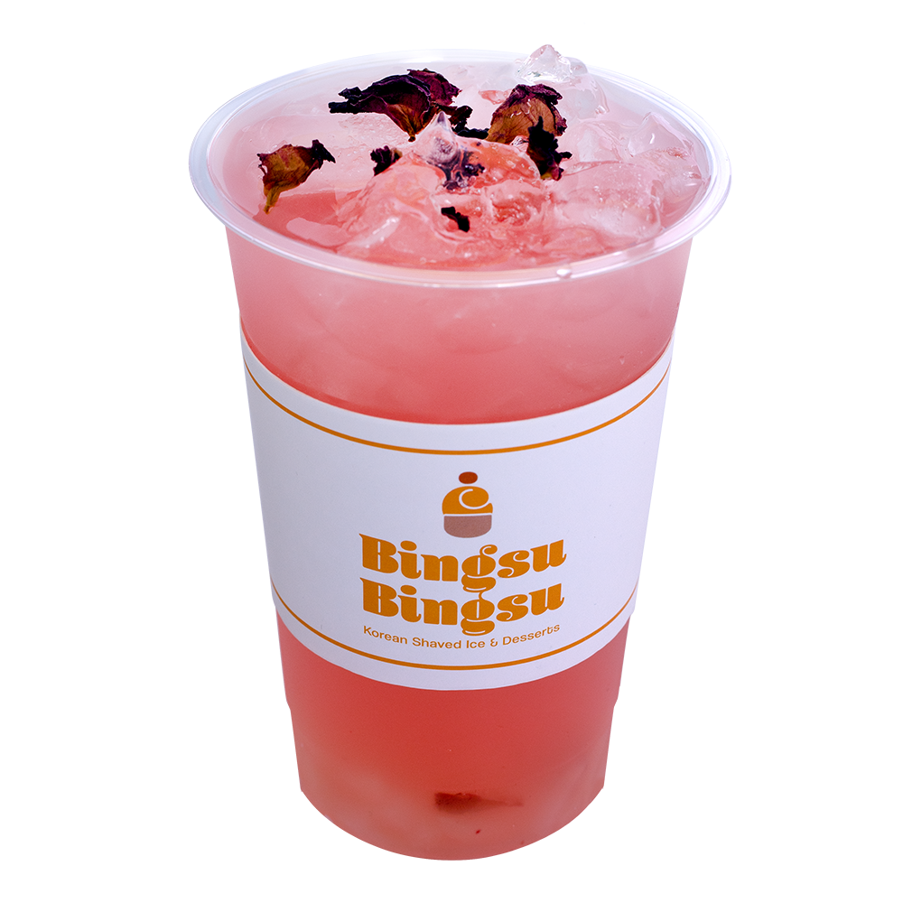 Peach Oolong Tea at Bingsu Bingsu，a Dessert Shop in Arcadia