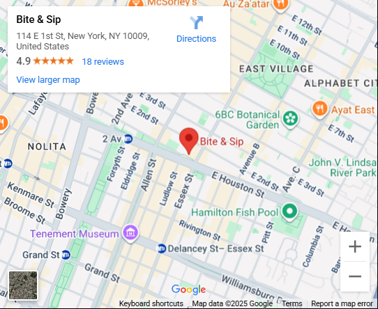 Location, 114 E 1st St, New York, NY 10009
