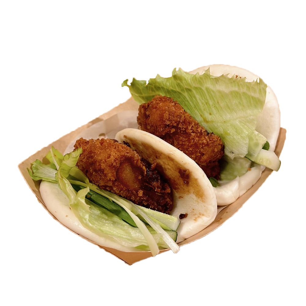 Fried Chicken Bao at Bite & Sip，a Chinese Dim Sum Restaurant in New York