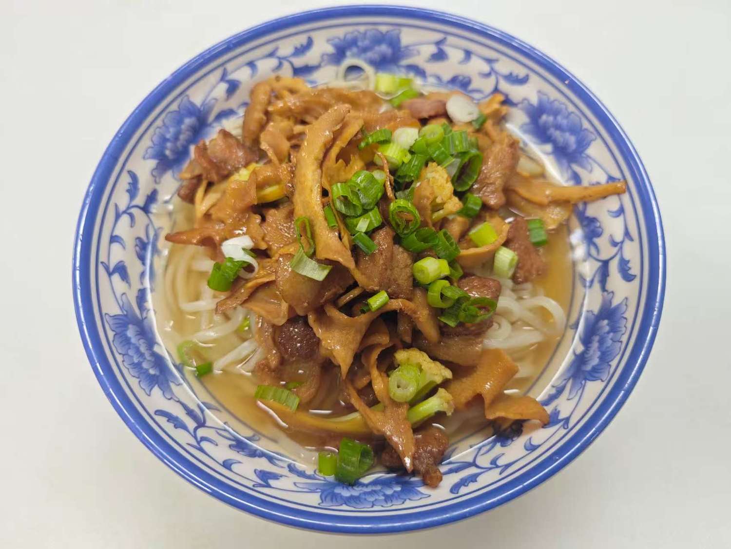 Blue & White-Fried-Rice & Noodles-Asian-Restaurant-Pork-Ribs-Noodles-with-Mushrooms-and-Bamboo-Shoots-Las-Vegas Noodles with pork ribs, mushrooms, and bamboo shoots, rich in flavor at Blue & White Fried Rice & Noodles,a Chinese Restaurant in Las Vegas