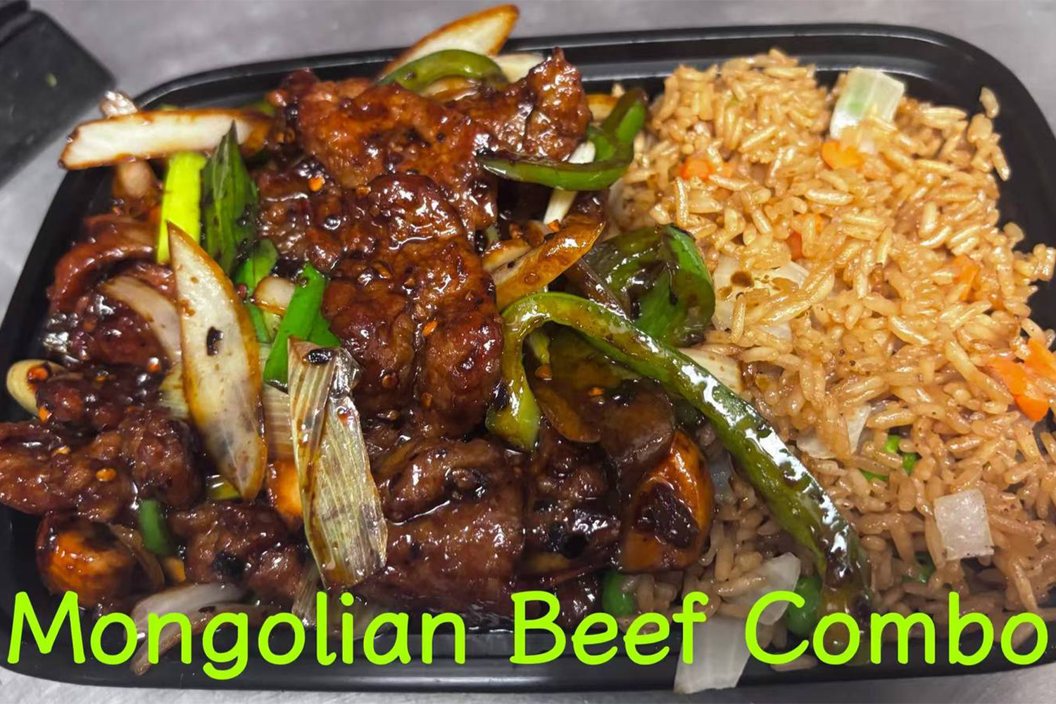 Mongolian Beef Combo at Bo Bo China Chinese Restaurant in Peoria