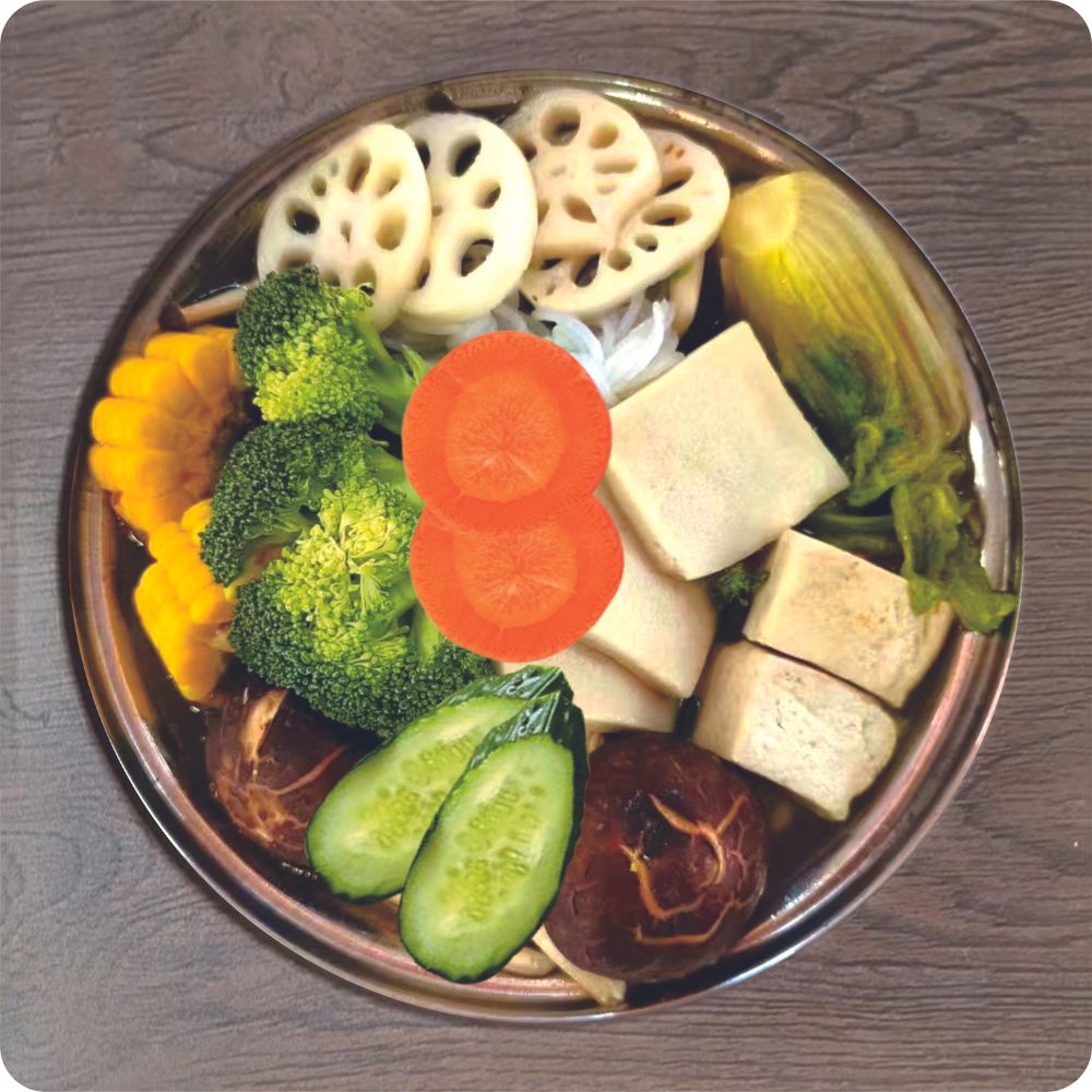 Vegetarian hot pot with assorted veggies, tofu at Boiling Bowl, a Chinese Restaurant in Santa Rosa