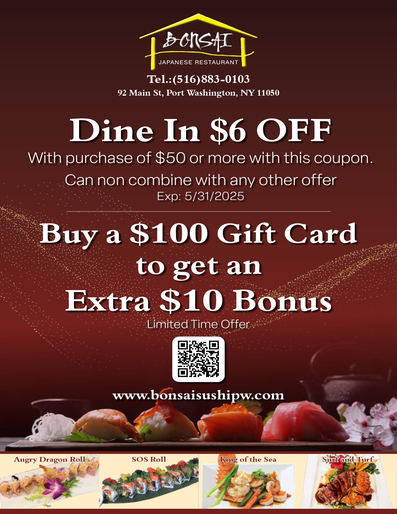 Japanese Restaurant Bonsai Sushi | Port Washington