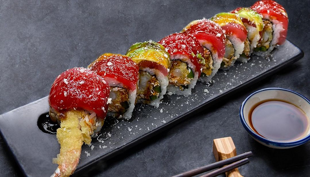 Dancing Dragon sushi roll at Botan Sushi, a Japanese Restaurant in Irvine