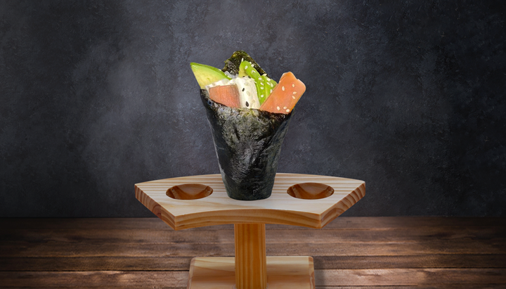 Philadelphia hand roll with fillings at Botan Sushi, a Japanese Restaurant in Irvine