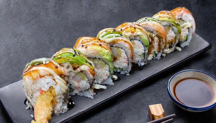 Tiger sushi roll at Botan Sushi, a Japanese Restaurant in Irvine