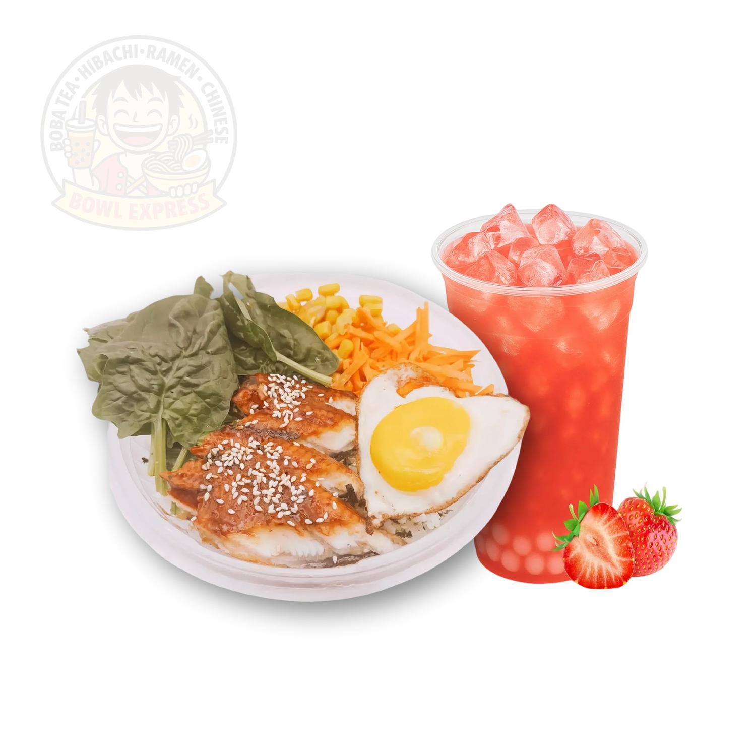 BBQ Eel Rice Bowl at Bowl Express Asian Grill, a Asian Fusion Restaurant in Cheektowaga