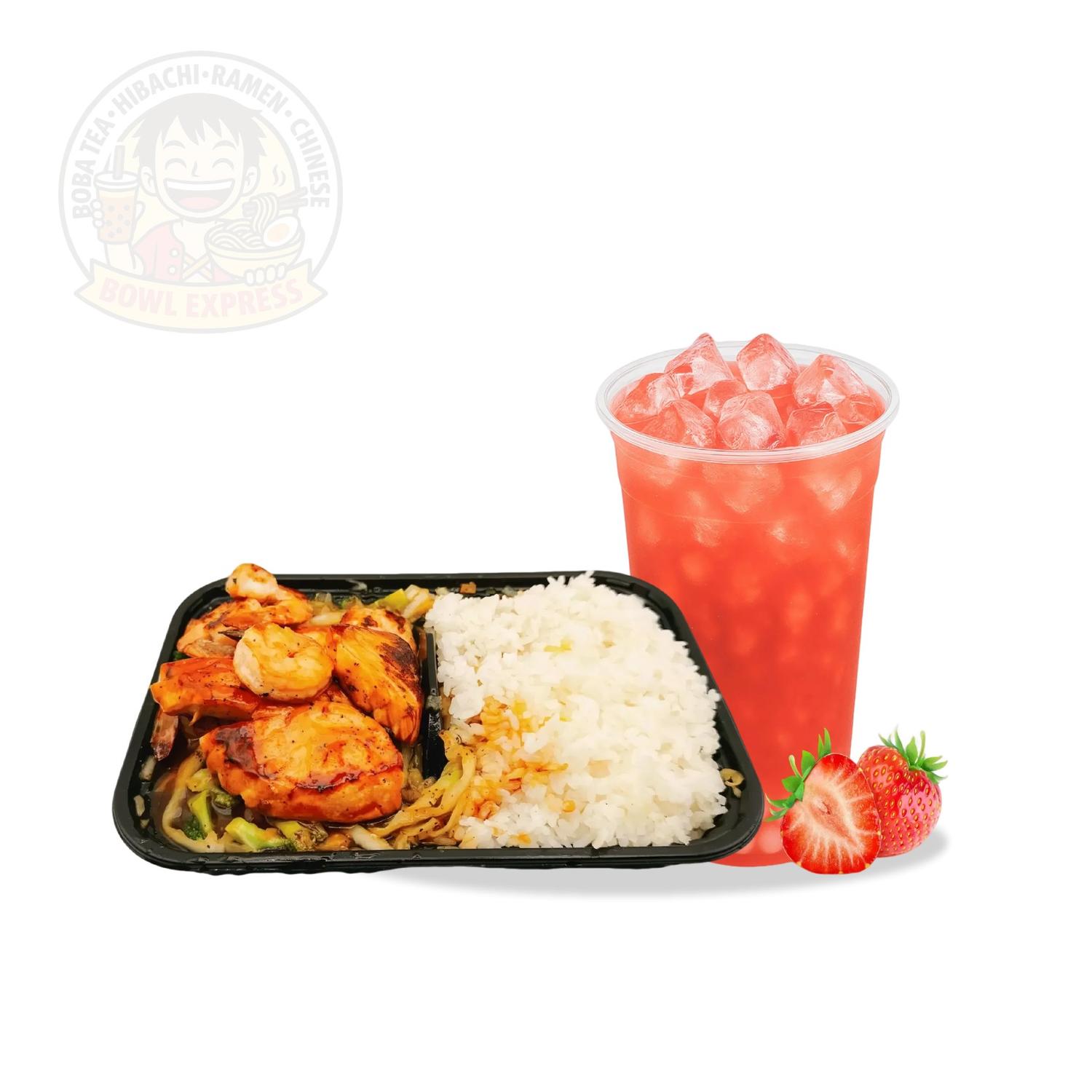 Shrimp&Salmon Hibachi at Bowl Express Asian Grill, a Asian Fusion Restaurant in Cheektowaga