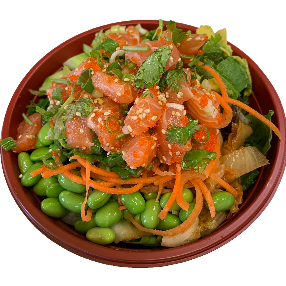 Poke-CO-2016-Bowl-Poke-Bowl-Restaurant-Salmon-Poke-Bowl-with-Tobiko-Edamame-Bristol Salmon poke bowl with tobiko and edamame at Poke CO 2016 Bowl Poke Bowl Restaurant in Bristol