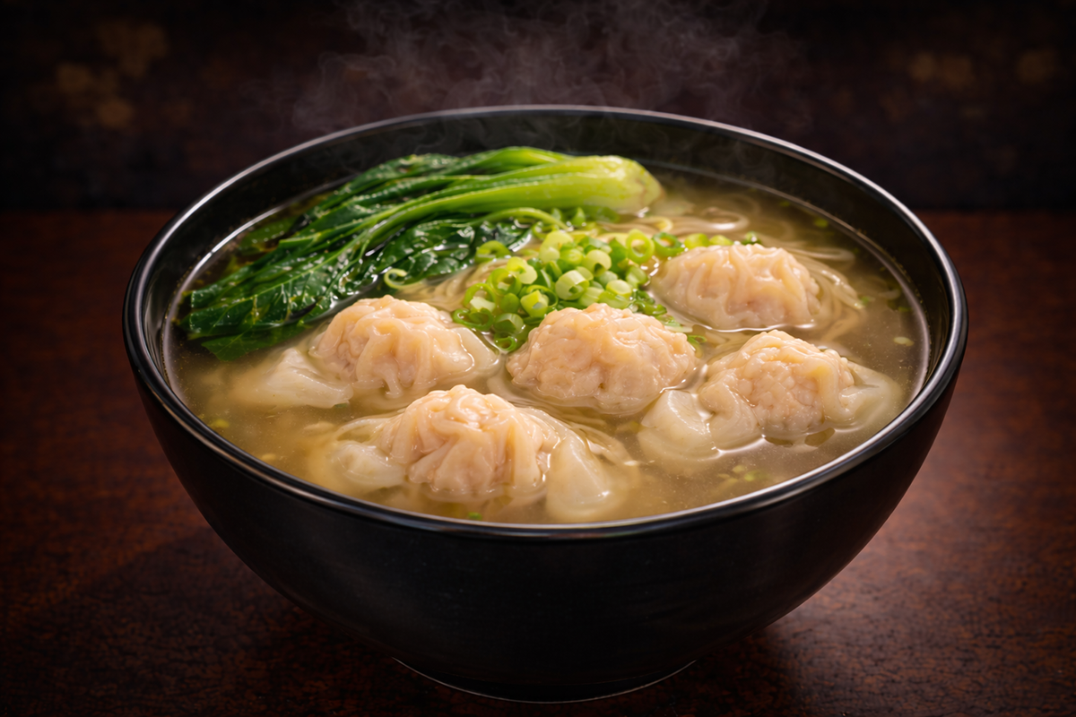 Wonton Noodle Soup at Cafe Spot，a Coffee & Light Meal Cafe in Temple City