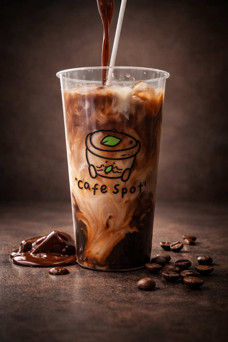 Chocolate Iced Coffee at Cafe Spot，a Coffee & Light Meal Cafe in Temple City