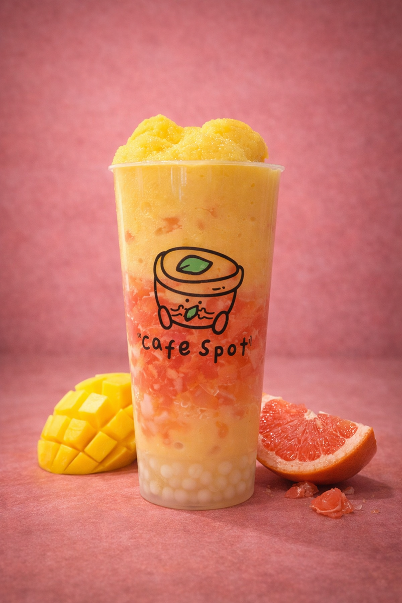 Mango Pomelo Sago Smoothie at Cafe Spot，a Coffee & Light Meal Cafe in Temple City