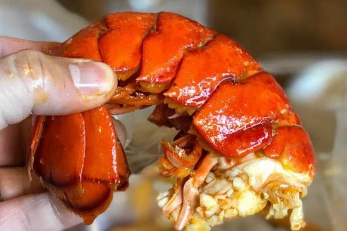 Cooked marinated crawfish tail at Cajun Express, a Seafood Restaurant in St Paul