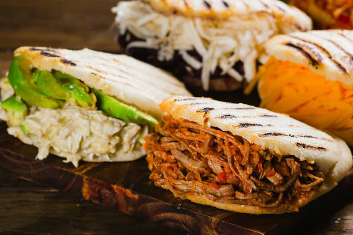 Arepa especial con todo at Candela Viva，a Colombian Restaurant in Boise
