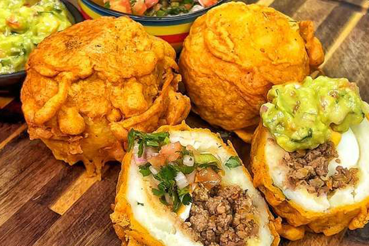 Stuffed Potato at Candela Viva，a Colombian Restaurant in Boise