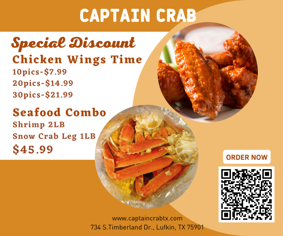Captain Crab Seafood Restaurant Online Order Lufkin TX