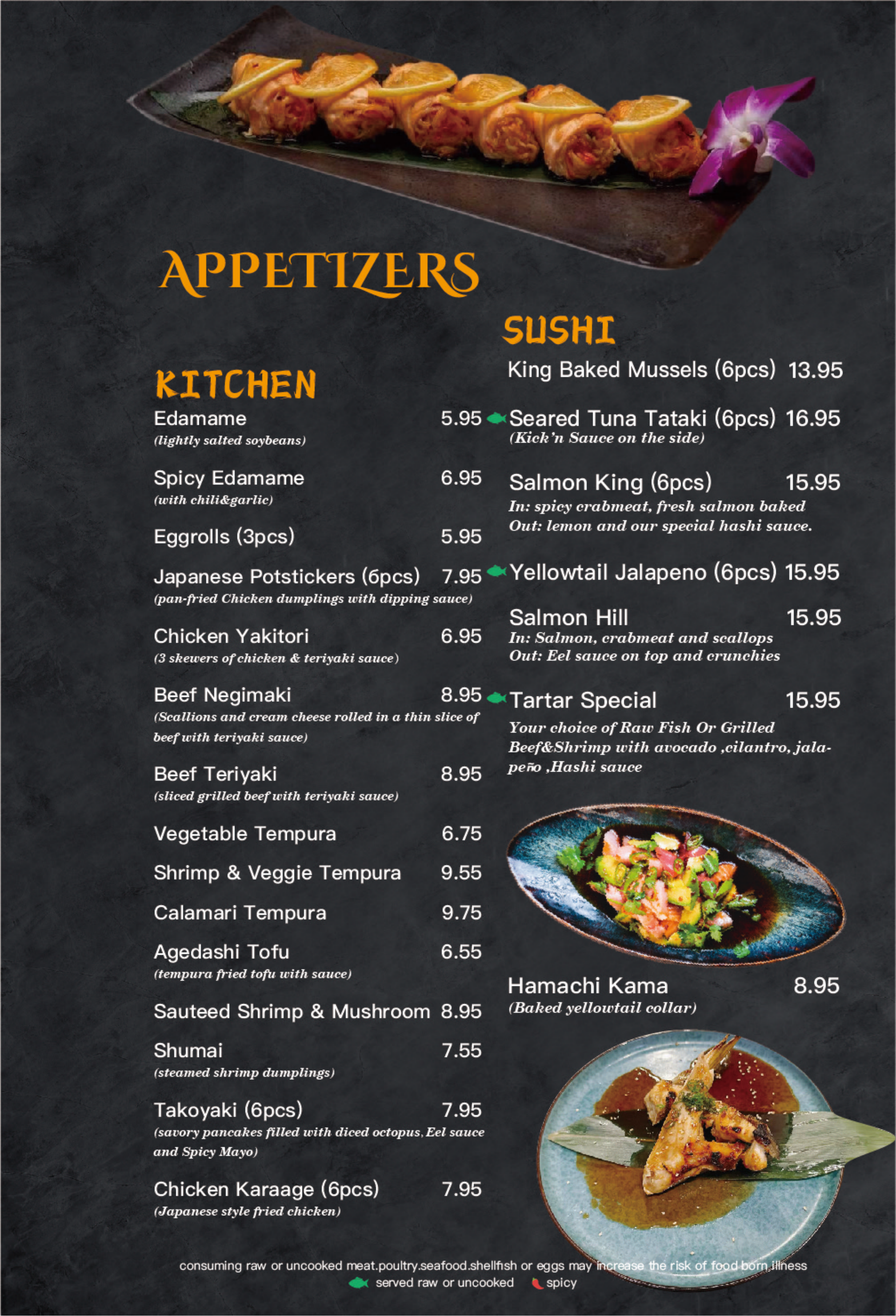 Menu | Ninja Japanese Steakhouse - Japanese Restaurant | Online