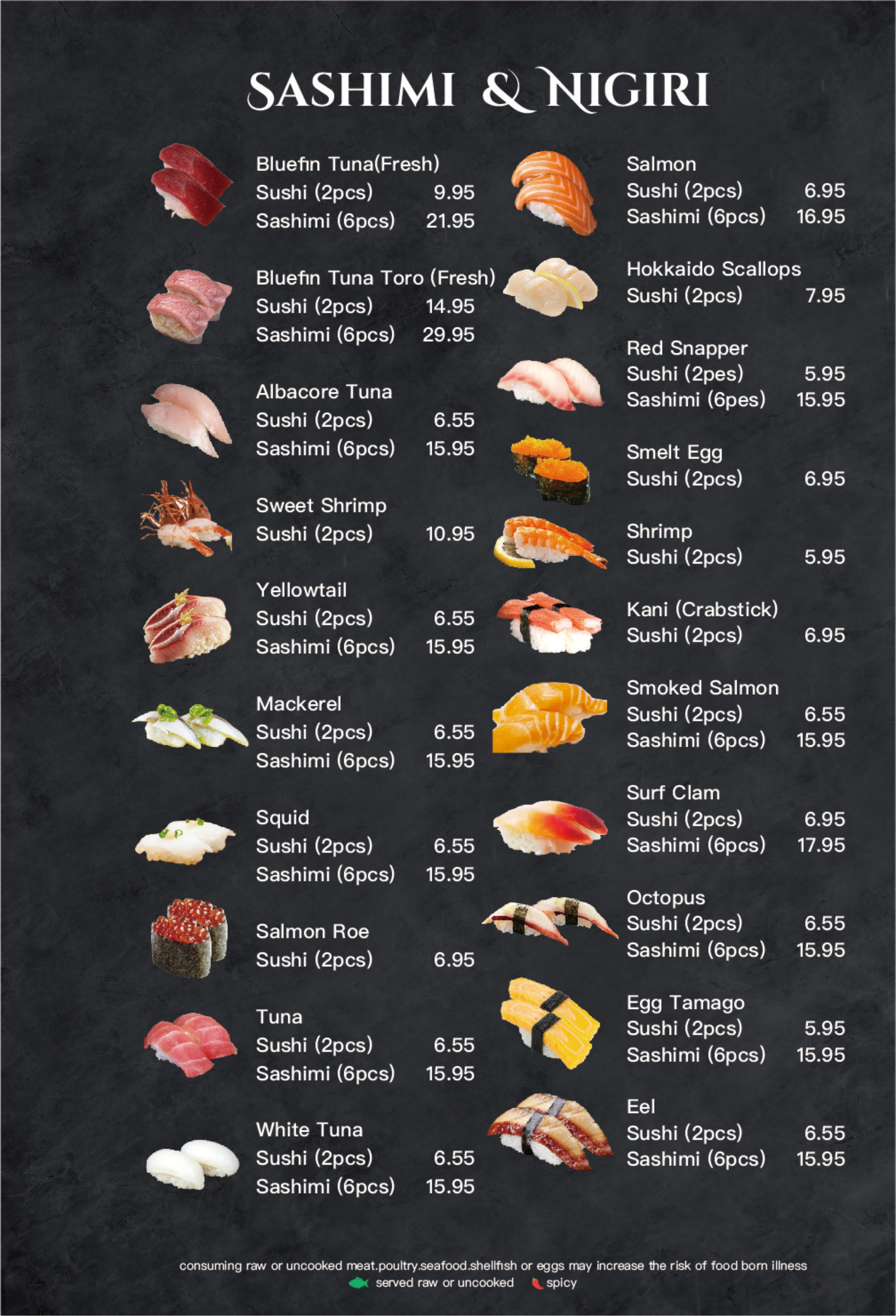 Menu | Ninja Japanese Steakhouse - Japanese Restaurant | Online