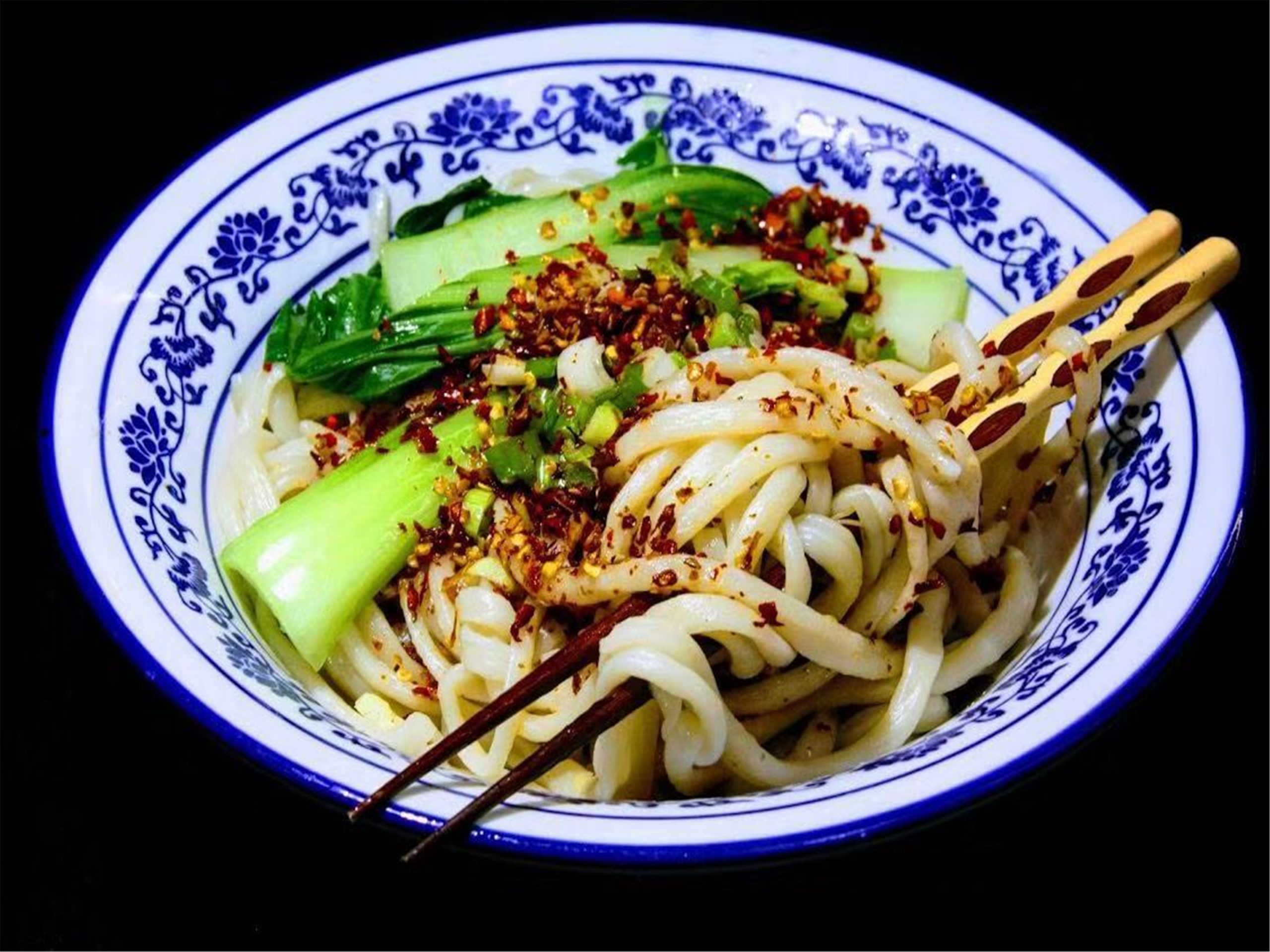 Chili Noodles at Changan Kitchen, Chinese Noodle Restaurant in California