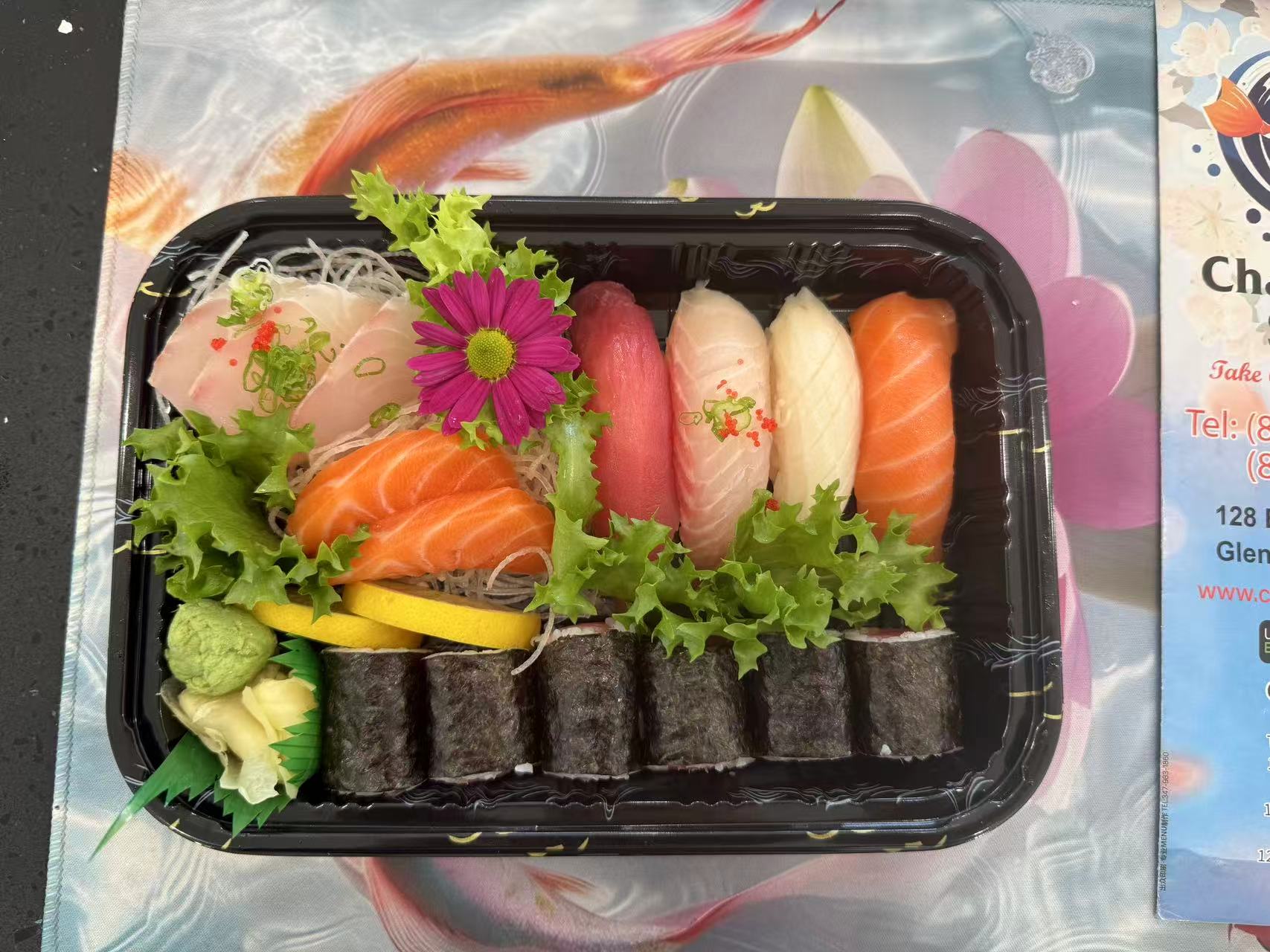 Mixed sashimi & mini maki combo at Chang One Sushi, a Japanese Restaurant in Glendora