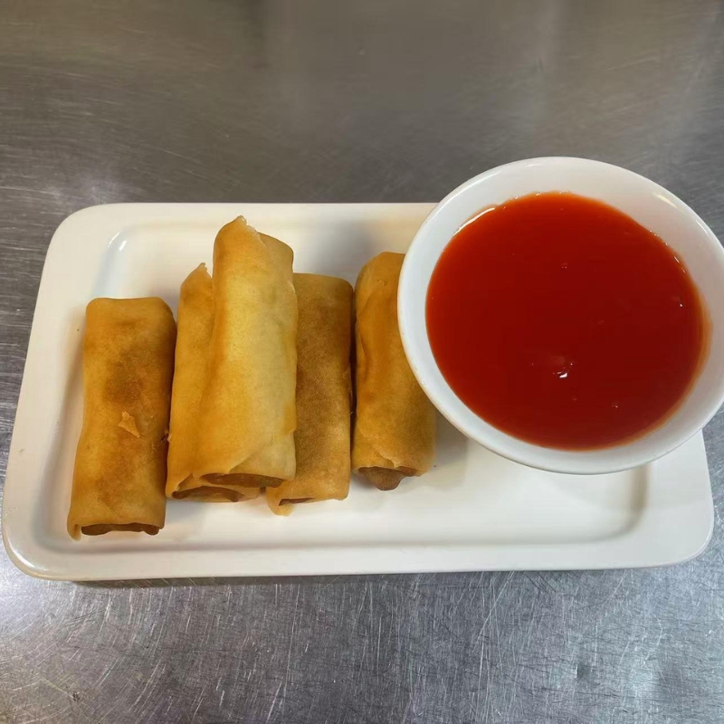 Crispy fried spring rolls with sweet dipping sauce at Chef Zhao，a Chinese Restaurant in Portland