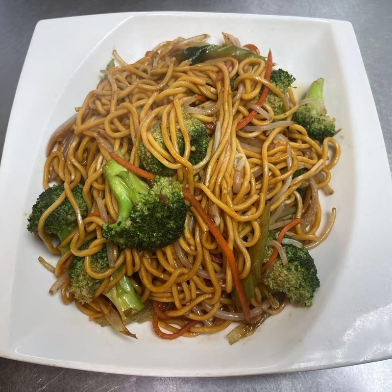 Stir-fried noodles with broccoli and mixed veggies at Chef Zhao，a Chinese Restaurant in Portland