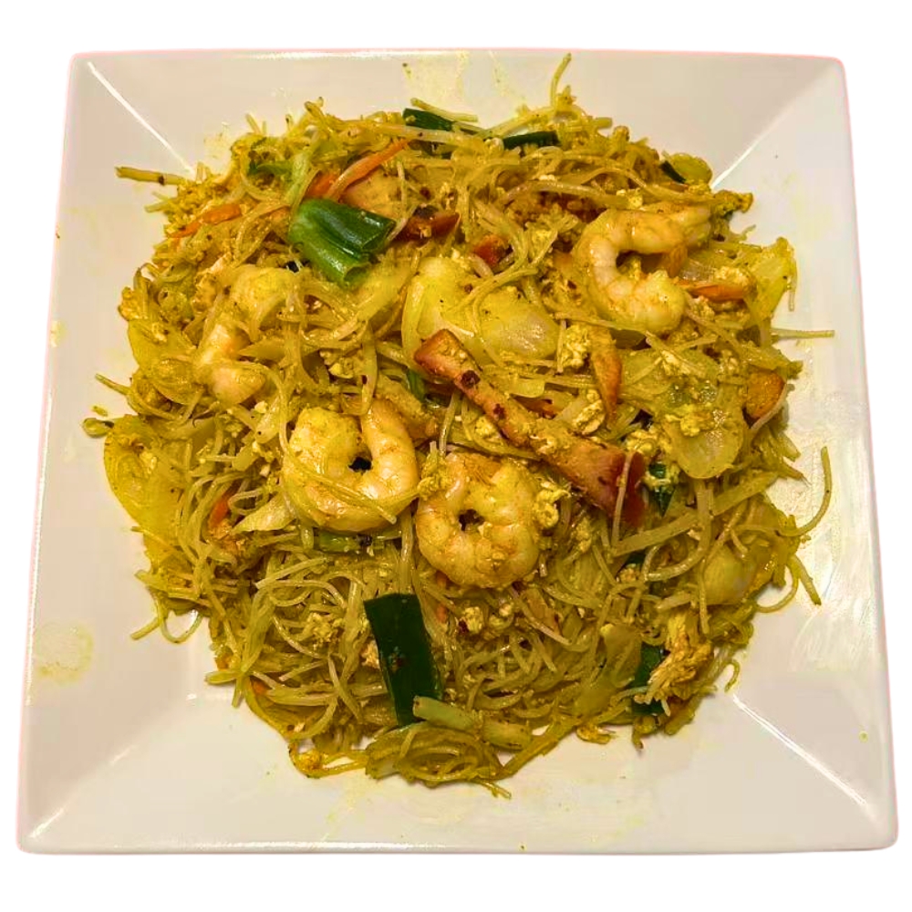 Chen’s-Family-Dish-Six-Wok-&-Bar-Chinese-Restaurant-Singapore-Noodles-Salem Aromatic Singapore noodles with shrimp at Chen's Family Dish Six Wok & Bar, a Chinese Restaurant in Salem