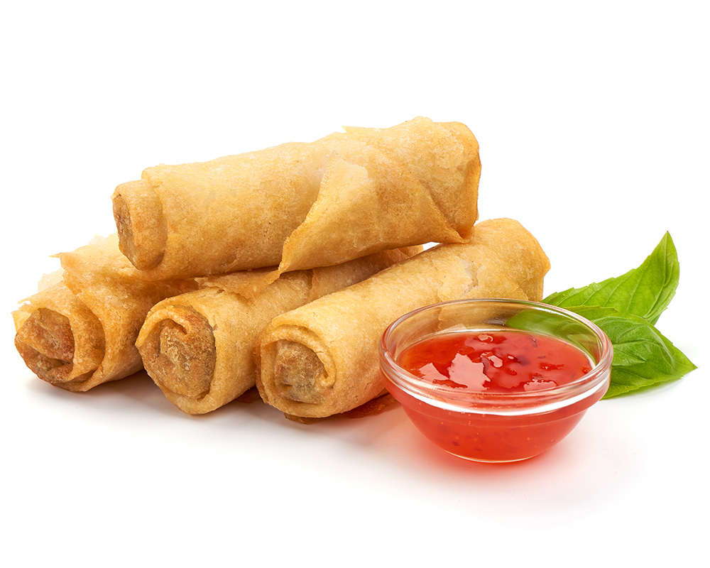 Crispy fried spring rolls paired with sweet chili dipping sauce at Chen’s Wok, a Chinese Restaurant in Crowley Crispy fried spring rolls paired with sweet chili dipping sauce at Chen’s Wok, a Chinese Restaurant in Crowley