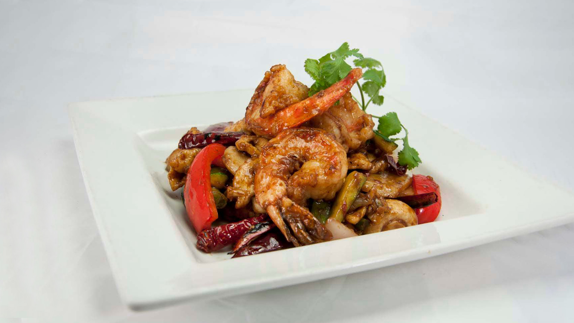 Szechuan peppercorn Shrimp at Cherry Amber, a Asian Fusion Restaurant in Plainview