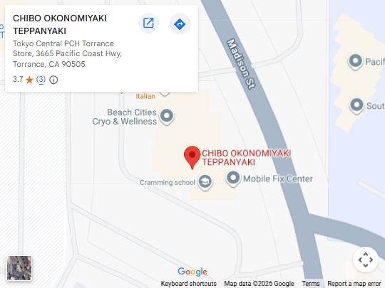 Location, Tokyo Central PCH Torrance Store, 3665 Pacific Coast Hwy, Torrance, CA 90505