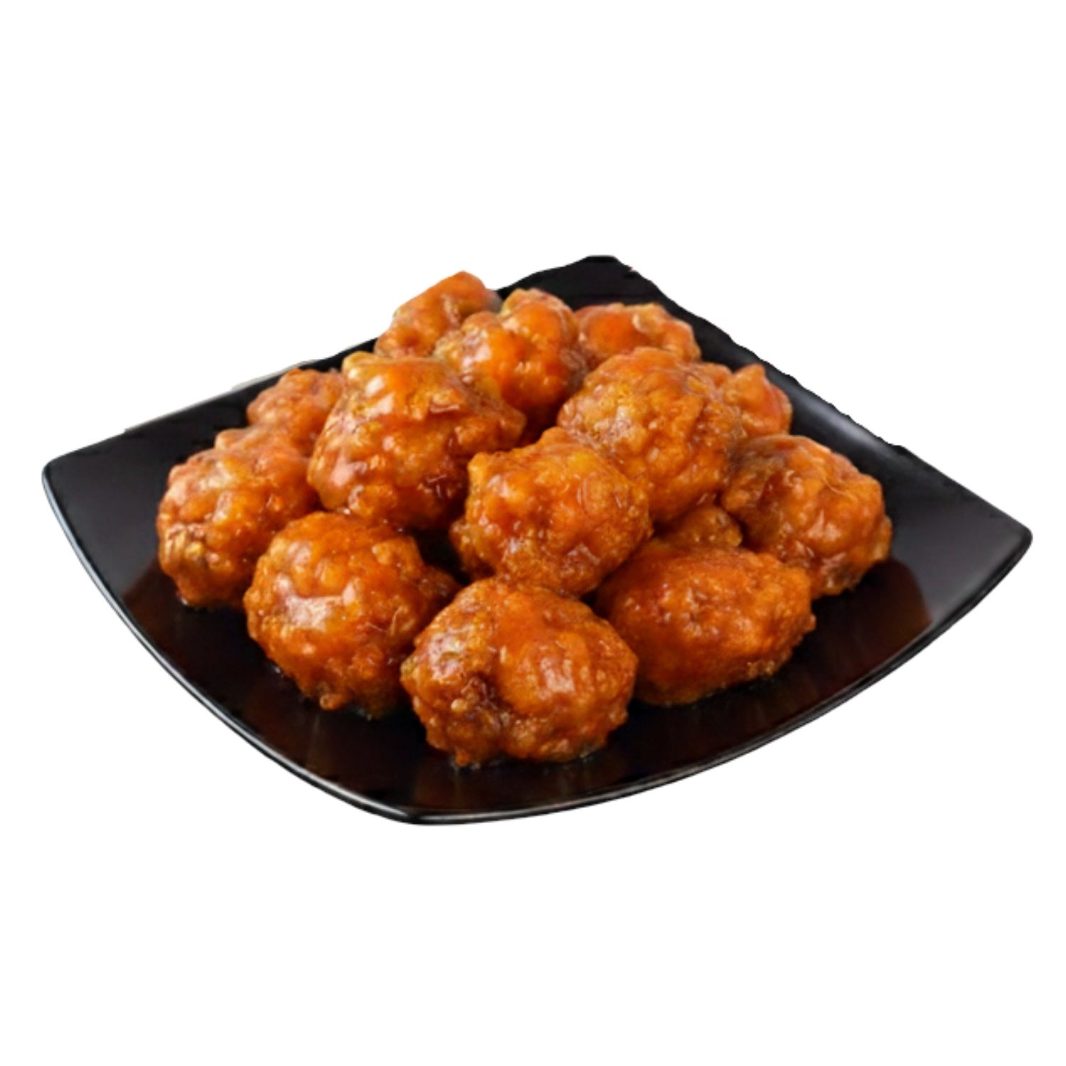 Crispy chicken balls coated in glossy sweet-sour sauce at Chicken Factory, a Fast - Food Restaurant in Riverdale