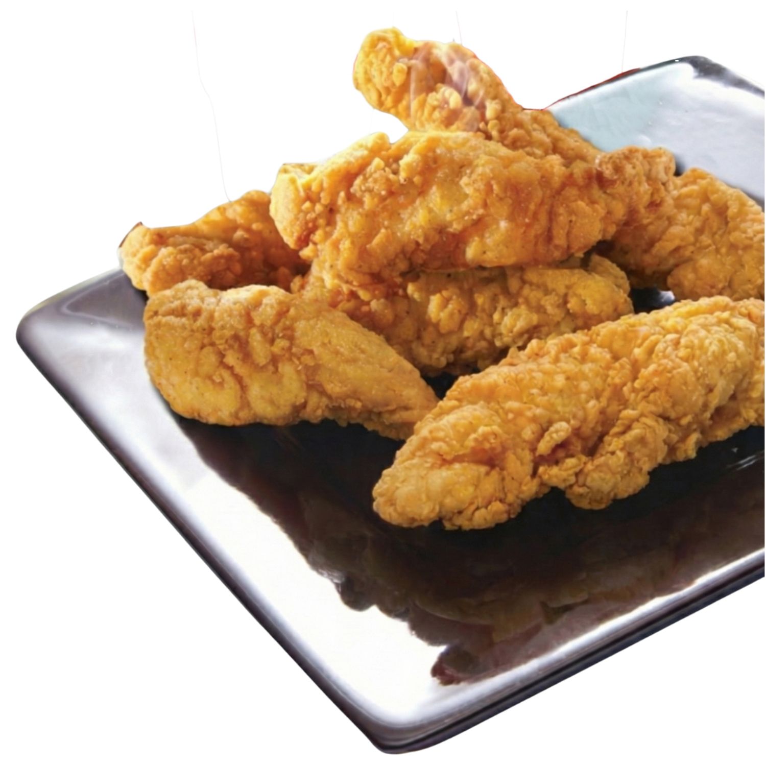 Golden crispy fried chicken tenders with crunchy coating at Chicken Factory, a Fast - Food Restaurant in Riverdale