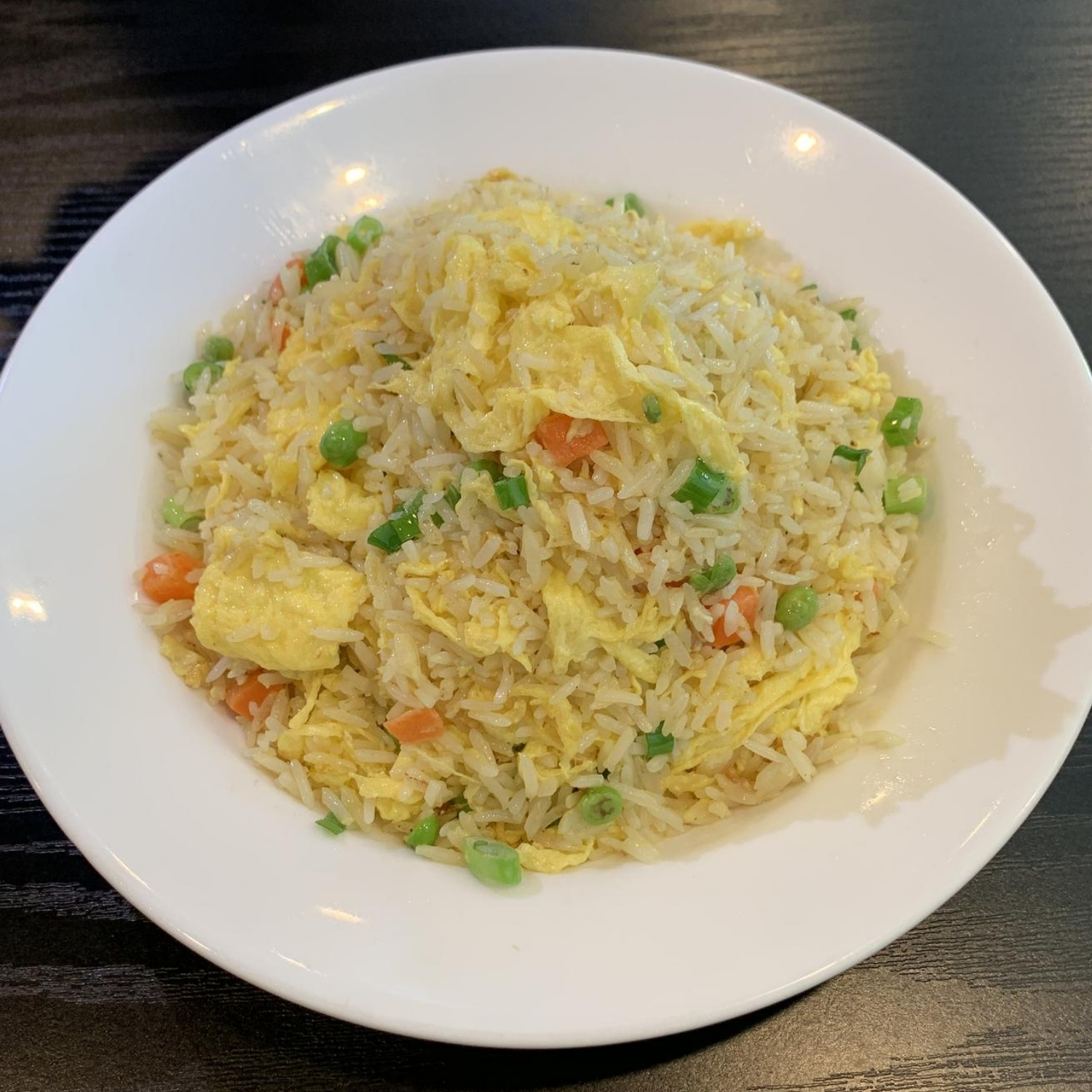 Fluffy rice stir-fried with egg and mixed veggies at Spicy Chinese Kitchen, a Chinese Restaurant in Torrance.