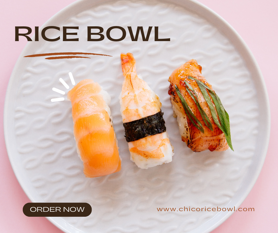 Try delicious sushi at Rice Bowl, located at 2804 Esplanade, Chico, CA 95973.