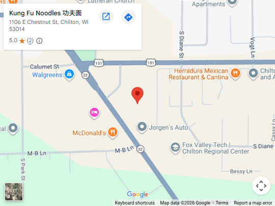 Location, 1106 E Chestnut St, Chilton, WI 53014