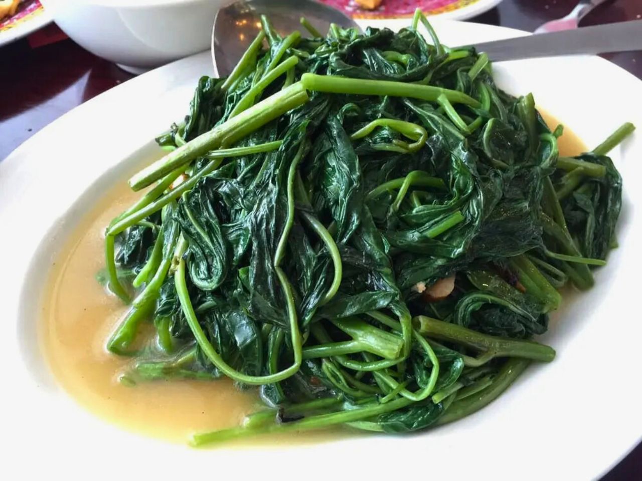 Water spinach with garlic at China Cafe, a Chinese Restaurant in Manlius