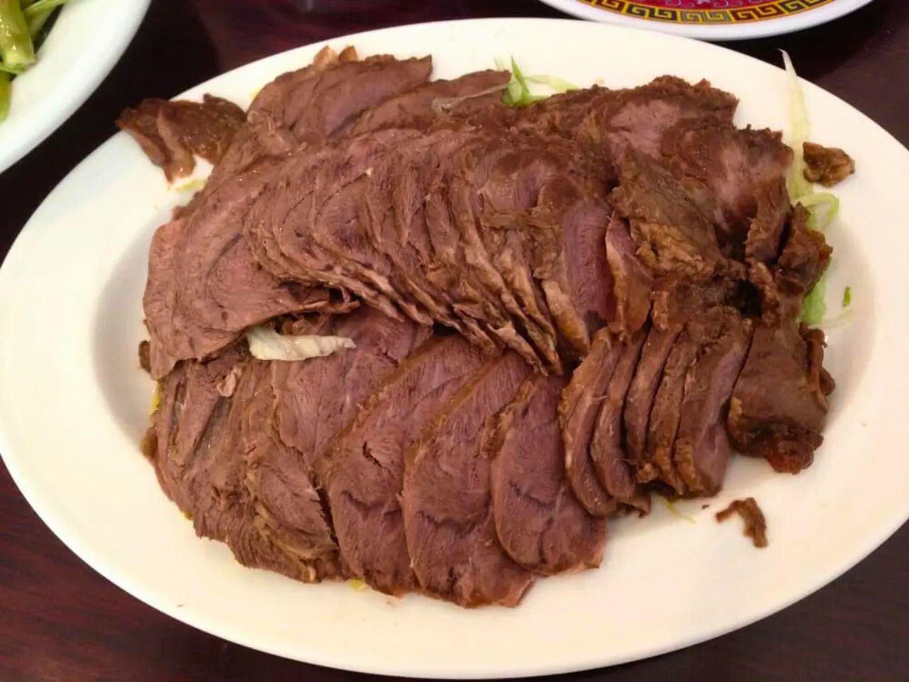 Braised beef slices at China Cafe, a Chinese Restaurant in Manlius