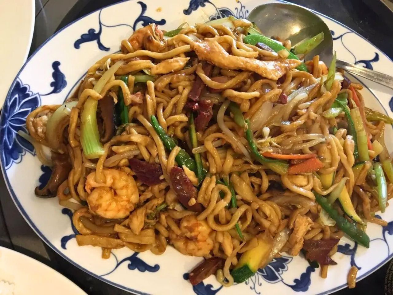 House special chow mein with shrimp and chicken at China Cafe, a Chinese Restaurant in Manlius