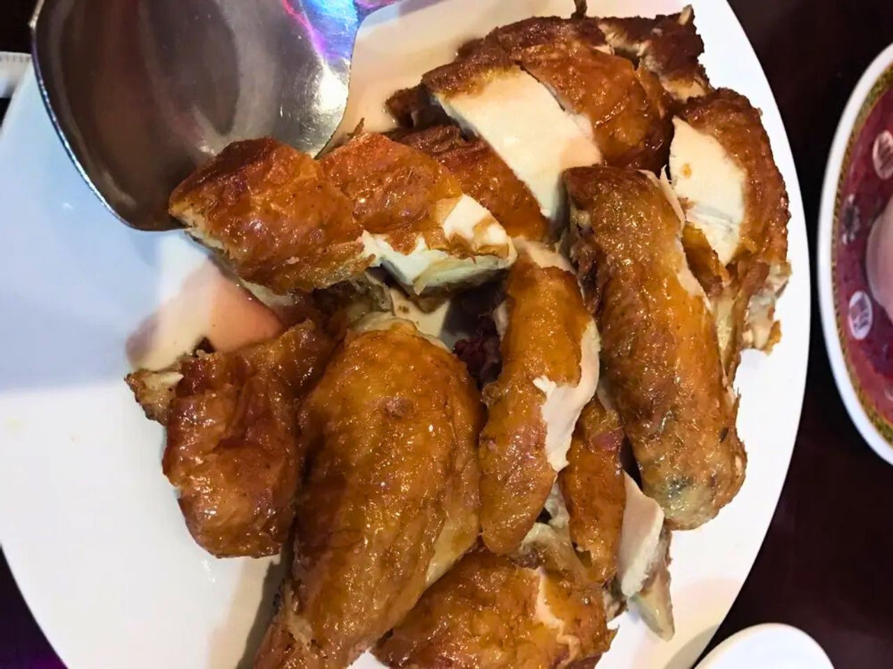 Crispy roast chicken at China Cafe, a Chinese Restaurant in Manlius