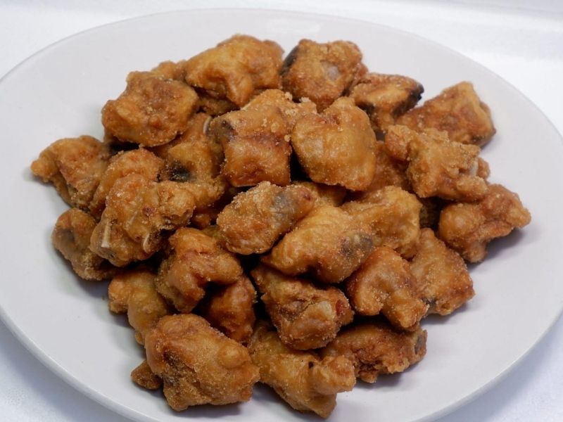 Golden fried pork bites with crispy texture at China Flavor, a Dim Sum Restaurant in Lansing