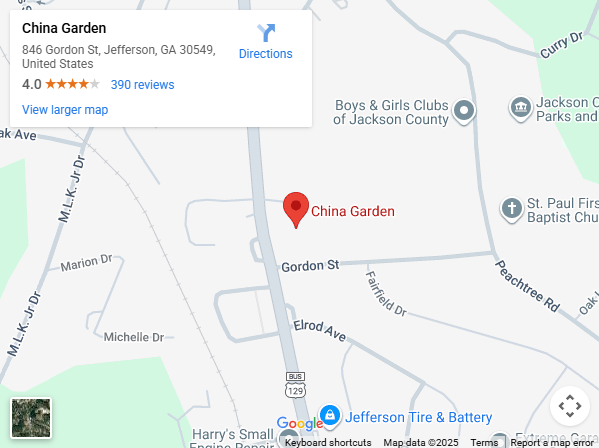 Location, 846 Gordon St, Jefferson, GA 30549, United States